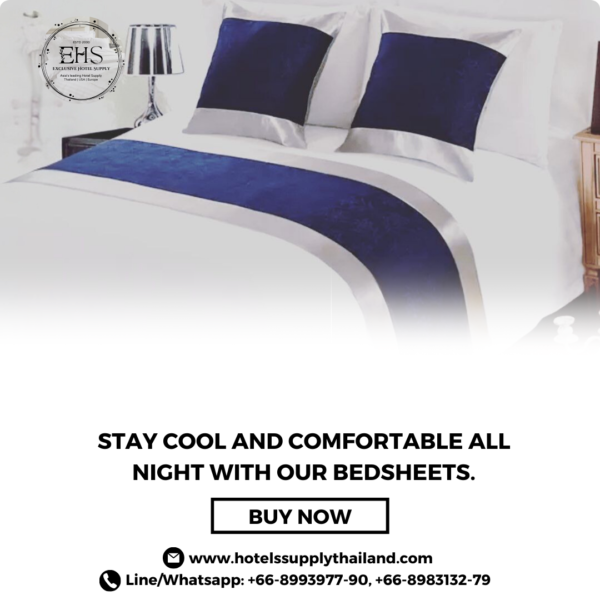 Hotel Supply Thailand, Bedsheets, Plain Bedsheet, Stripe Bedsheet