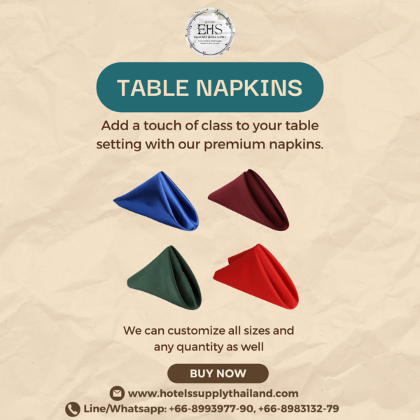 Napkins, Table Napkins, Hotel Supply Thailand