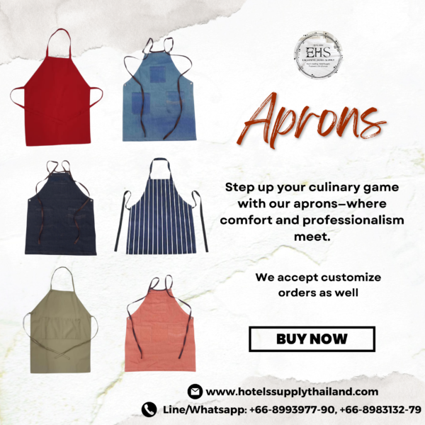 Denim Full Length, Short Aprons, Apron Half Length, Apron Full Length, Hotel Supply Thailand