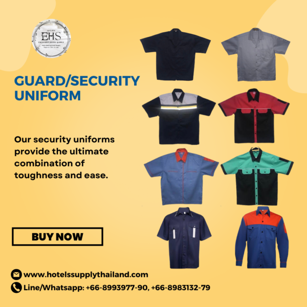 Guard, Security Uniform, Uniform, Hotel Supply Thailand.