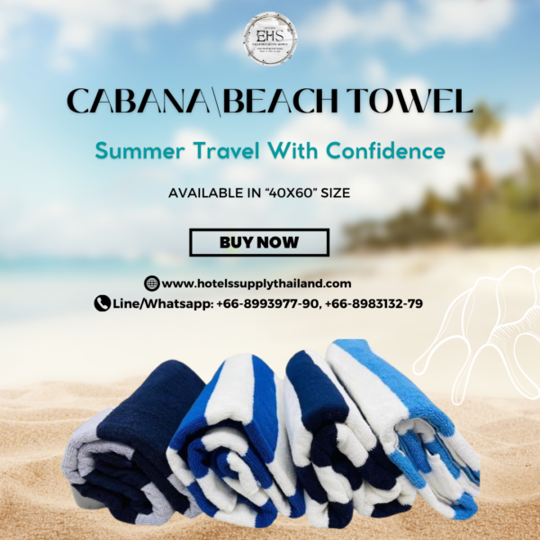 Beach Towel, Cabana Towel, Hotel Supply Thailand