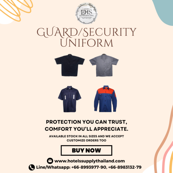 Guard, Security Uniform, Uniform, Hotel Supply Thailand.